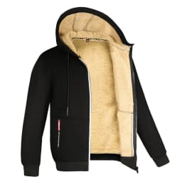 High Quality Male Warm Cashmere Hoodies Men Sportswear Lambswool Jackets Winter Hooded Zipper Cardigan Casual Bomber Hoody Coat