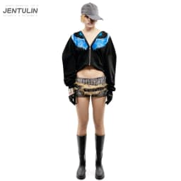 Hip Hop Zipper Men Hoodie Bright Side Graphic Zip Up Hooded Pullover Sweatshirts Winter Streetwear Jacket Y2K Coat Clothing Goth