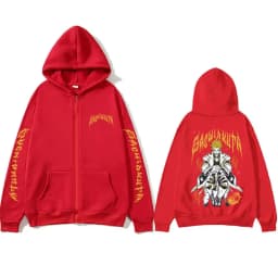 Anime Gachiakuta Enjin Merch Zipper Hoodie Men Women Casual Oversized Zip Up Jacket Male Cartoon Manga Cosplay Zip Up Sweatshirt