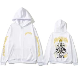 Anime Gachiakuta Enjin Merch Zipper Hoodie Men Women Casual Oversized Zip Up Jacket Male Cartoon Manga Cosplay Zip Up Sweatshirt