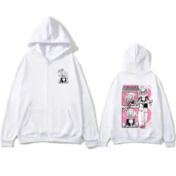 Anime My Hero Academia Zipper Hoodie Cartoon Ochaco Uraraka Zip Up Jacket Men Women Y2k Cute Kawaii Oversized Zip Up Sweatshirt