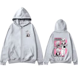 Anime My Hero Academia Zipper Hoodie Cartoon Ochaco Uraraka Zip Up Jacket Men Women Y2k Cute Kawaii Oversized Zip Up Sweatshirt