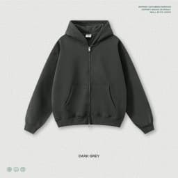 ZODF Fashion Winter 345gsm Boxy Fleece Zipper Hoodie For Men Unisex Cusual Loose Fit Warm Hooded Coat Outwears HY1178