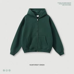 ZODF Fashion Winter 345gsm Boxy Fleece Zipper Hoodie For Men Unisex Cusual Loose Fit Warm Hooded Coat Outwears HY1178
