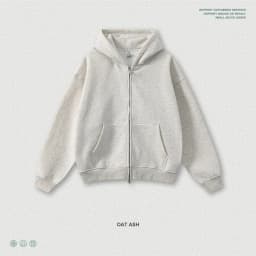 ZODF Fashion Winter 345gsm Boxy Fleece Zipper Hoodie For Men Unisex Cusual Loose Fit Warm Hooded Coat Outwears HY1178