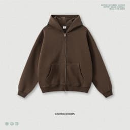 ZODF Fashion Winter 345gsm Boxy Fleece Zipper Hoodie For Men Unisex Cusual Loose Fit Warm Hooded Coat Outwears HY1178