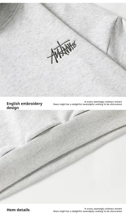 400G Heavy Thick Letter Embroidered Hoodies for Men's Autumn Winter Style American Trendy Couple Loose Hoodie Coat