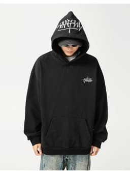 400G Heavy Thick Letter Embroidered Hoodies for Men's Autumn Winter Style American Trendy Couple Loose Hoodie Coat
