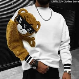 Autumn/Winter Men's Fleece Hoodie Evil Blood Super Size Casual Hoodie Street Hip-hop Personality Printed SportsHoodie Sweatshirt