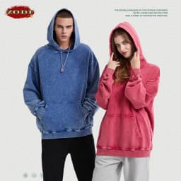 ZODF New Autumn Winter Men 420gsm Hoodies Streetwears High Street Heavy Weight Washed Cotton Sweatshirts Brand Tracksuit HY0307