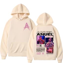 Rapper Anuel AA Real Hasta La Muerte Album Tour Hoodie Streetwear Men Women Vintage Hip Hop Pop Music Hoodies Casual Sweatshirts