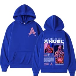 Rapper Anuel AA Real Hasta La Muerte Album Tour Hoodie Streetwear Men Women Vintage Hip Hop Pop Music Hoodies Casual Sweatshirts