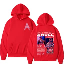 Rapper Anuel AA Real Hasta La Muerte Album Tour Hoodie Streetwear Men Women Vintage Hip Hop Pop Music Hoodies Casual Sweatshirts