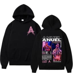 Rapper Anuel AA Real Hasta La Muerte Album Tour Hoodie Streetwear Men Women Vintage Hip Hop Pop Music Hoodies Casual Sweatshirts