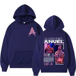 Rapper Anuel AA Real Hasta La Muerte Album Tour Hoodie Streetwear Men Women Vintage Hip Hop Pop Music Hoodies Casual Sweatshirts