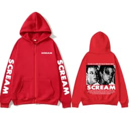 Horror Movie Scream Billy Loomis Zipper Hoodie Men Women Casual Vintage Zip Up Jacket Men's Fashion Oversized Zip Up Sweatshirt