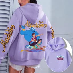 Aladdin Women Hoodie Cartoon Anime Spring Autumn Men Oversized Sweatshirt 2026 New Fashion Korean Style Couple Pullover Tops