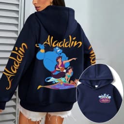 Aladdin Women Hoodie Cartoon Anime Spring Autumn Men Oversized Sweatshirt 2026 New Fashion Korean Style Couple Pullover Tops