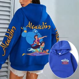 Aladdin Women Hoodie Cartoon Anime Spring Autumn Men Oversized Sweatshirt 2026 New Fashion Korean Style Couple Pullover Tops