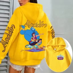 Aladdin Women Hoodie Cartoon Anime Spring Autumn Men Oversized Sweatshirt 2026 New Fashion Korean Style Couple Pullover Tops