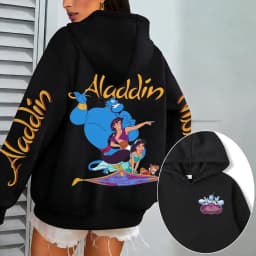 Aladdin Women Hoodie Cartoon Anime Spring Autumn Men Oversized Sweatshirt 2026 New Fashion Korean Style Couple Pullover Tops