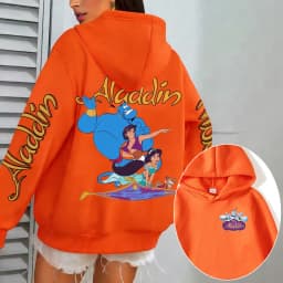 Aladdin Women Hoodie Cartoon Anime Spring Autumn Men Oversized Sweatshirt 2026 New Fashion Korean Style Couple Pullover Tops