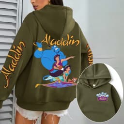 Aladdin Women Hoodie Cartoon Anime Spring Autumn Men Oversized Sweatshirt 2026 New Fashion Korean Style Couple Pullover Tops