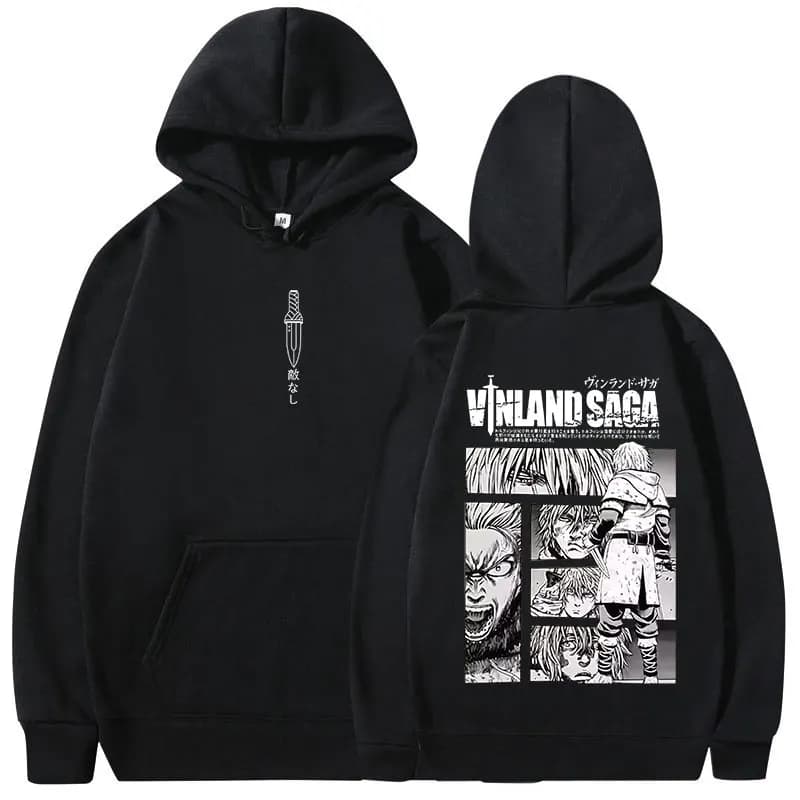 Anime Vinland Saga Hoodies Manga Thorfinn Karlsefni Graphic Men's Women Clothing Hooded Sweatshirts Harajuku Oversized Pullovers