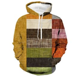 Retro Men's Clothing Hoodie 3D Printed Color Hoodie Long-sleeved Sweatshirt Men's Streetwear Unisex Casual Sweatshirt Tops