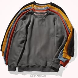 Autumn New American Retro Heavyweight Solid Color Sweatshirts Men's Simple Pure Cotton Washed Pullover Knitted Casual Sportwear