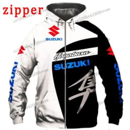 2026 Hoodie Racing 3D Printed Streetwear Men's and Women's Sports Suzuki Fashion Casual Zip-Up Jacket