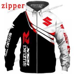 2026 Hoodie Racing 3D Printed Streetwear Men's and Women's Sports Suzuki Fashion Casual Zip-Up Jacket