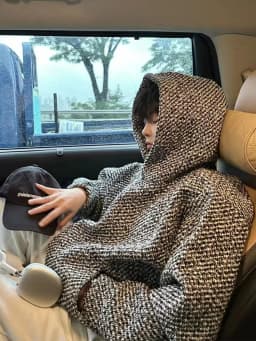 Men's Hoodie Sweatshirt Heavyweight Woolen Knitting Fleece Lined Casual Style Regular Sleeve Long Length Fashion Outerwear