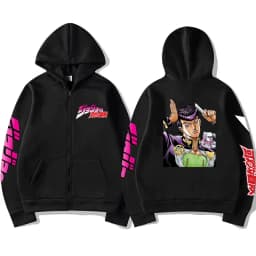 JoJo Bizarre Adventure Zip Up Hoodie Japanese Anime Funny Zipper Sweatshirt Manga Harajuku Cartoon Hip Hop Clothes Unisex Hooded
