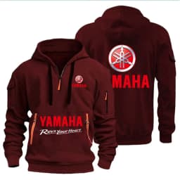 Spring Autumn men's Yamaha logo printed casual hoodie sportswear fleece warm jacket set shirt outdoor racing fan clothing 2026