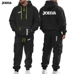 Joma spring fall Men's sets New Multi-pocket Zipper Long-sleeved Hoodie Sports and Leisure Pants Two-piece Fitness Jogging Suit