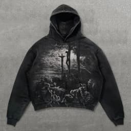 New Rock American Style Sweatshirts for Men Loose Hip Hop Y2k Clothes Korean Harajuku Fashion Simple Man Hoodies Novelty And In