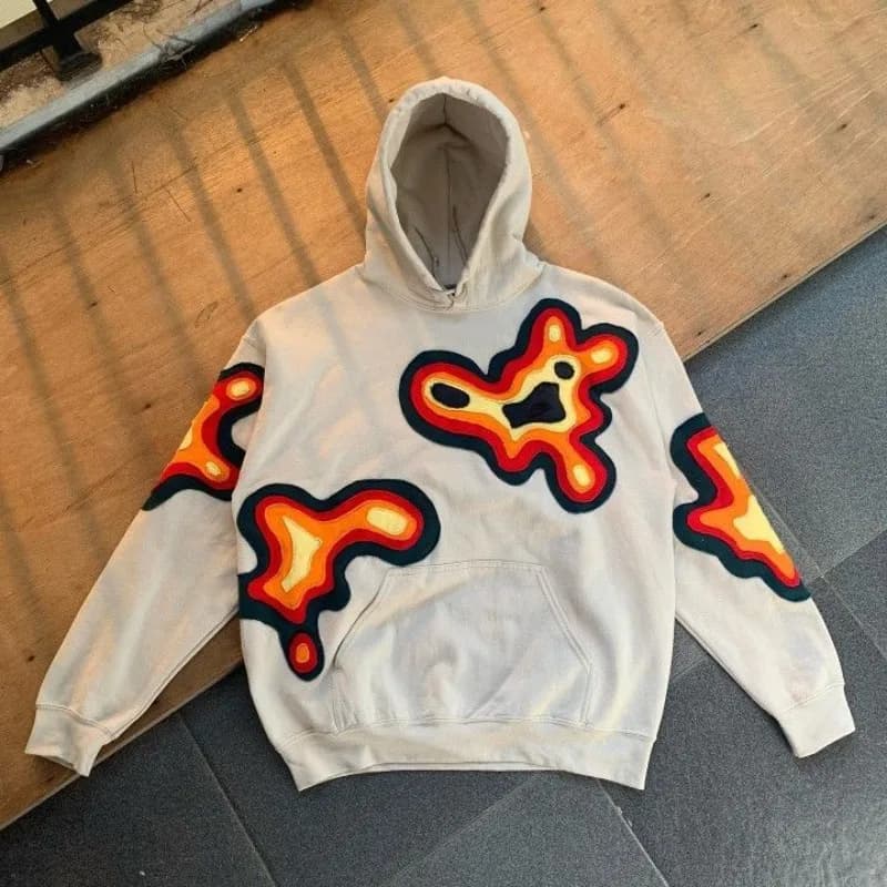 New Rock American Style Sweatshirts for Men Loose Hip Hop Y2k Clothes Korean Harajuku Fashion Simple Man Hoodies Novelty And In