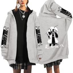 Japan Anime Bleach Kurosaki Ichigo Printed Hooded Men Women Zip Up Hoodies Casual Loose Sweatshirt Harajuku Unisex Zipper Jacket