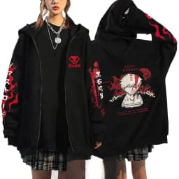 Japan Anime Bleach Kurosaki Ichigo Printed Hooded Men Women Zip Up Hoodies Casual Loose Sweatshirt Harajuku Unisex Zipper Jacket