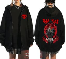 Japan Anime Bleach Kurosaki Ichigo Printed Hooded Men Women Zip Up Hoodies Casual Loose Sweatshirt Harajuku Unisex Zipper Jacket