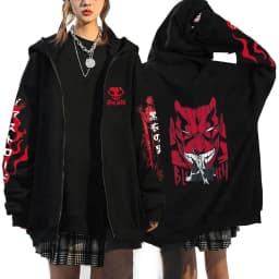 Japan Anime Bleach Kurosaki Ichigo Printed Hooded Men Women Zip Up Hoodies Casual Loose Sweatshirt Harajuku Unisex Zipper Jacket