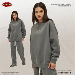 ZODF New 2025 Winter 350gsm Fleece Sweatshirts For Men Unisex Casual Loose Basic Solid O-Neck Thick Warm Pullovers HY0635