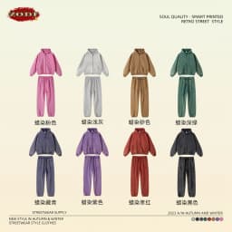 ZODF New Winter Men Batik Washed Zipper Hoodies Women Unisex Loose Thick Warm 360gsm Fleece Hooded Coat Sweatpants Set HY0713