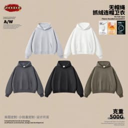 ZODF Fashion Winter Men 500gsm Fleece Hoodies Unisex Loose Fit Heavy Weight Thick Warm Hooded Pullovers Coats Streetwears HY0045
