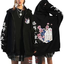 Autumn Fleece Long Sleeve Zipper Sweatshirts Harajuku Streetwear Hoodies Shield Print Loose Casual Zip Up Jacket Y2k Clothes