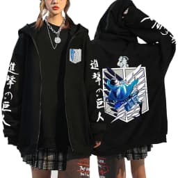 Autumn Fleece Long Sleeve Zipper Sweatshirts Harajuku Streetwear Hoodies Shield Print Loose Casual Zip Up Jacket Y2k Clothes