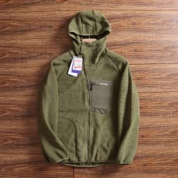 Men's Casual Fleece Jacket Autumn Winter Warm Self-Heating Hoodie Standard Fit Polyester Fiber Long Sleeve Zipper Closure Pla...