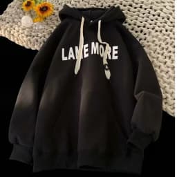 Heavyweight Fleece Hoodie Autumn Winter 2023 New American Trendy Brand Men's Long Sleeve Top Couple Outfit Casual Streetwear
