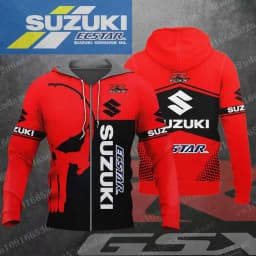 suzuki 2026 New Racing Men's and Women's Motorcycle Enthusiasts Sports and Leisure Zipper Hoodie